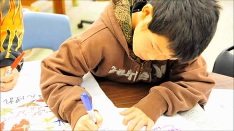 2011年の東北大災害に関して日米の学童の交流記録動画